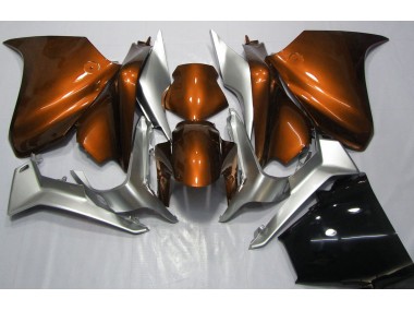 Aftermarket 2010-2013 Orange and Silver Honda VFR1200 Motorcycle Fairings