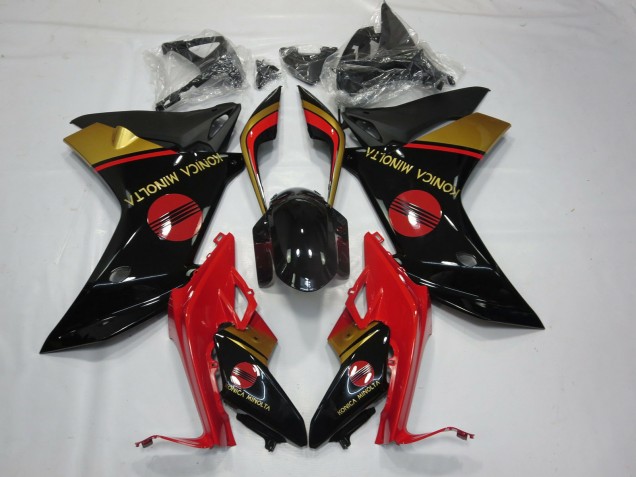 Aftermarket 2011-2012 KM Red Black and Gold Honda CBR600F Fairings