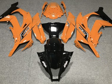 Aftermarket 2011-2015 Gloss Orange & Logos Kawasaki ZX10R Motorcycle Fairings
