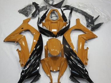 Aftermarket 2011-2015 Gloss Orange and Black Kawasaki ZX10R Motorcycle Fairings
