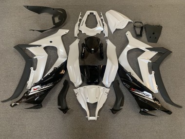 Aftermarket 2011-2015 Pearl White & Black Kawasaki ZX10R Motorcycle Fairings