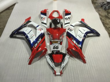 Aftermarket 2011-2015 Red blue and White Race Kawasaki ZX10R Motorcycle Fairings