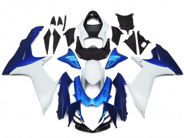 Aftermarket 2011-2020 Plain White and Blue Style Kit Suzuki GSXR 600-750 Motorcycle Fairings