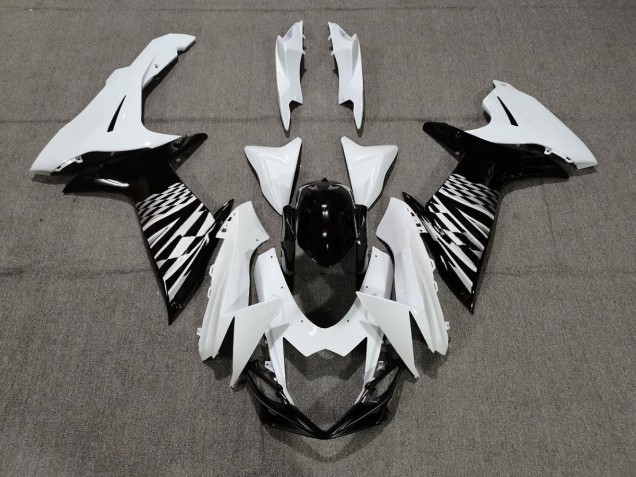 Aftermarket 2011-2020 Black White and Silver Suzuki GSXR 600-750 Motorcycle Fairings Aftermarket 2011-2020 Black White and Silver Suzuki GSXR 600-750 Motorcycle Fairings