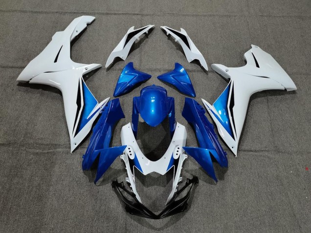 Aftermarket 2011-2020 Blue and White Suzuki GSXR 600-750 Motorcycle Fairings Aftermarket 2011-2020 Blue and White Suzuki GSXR 600-750 Motorcycle Fairings
