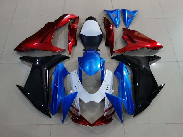 Aftermarket 2011-2020 Custom Red Black and Blue Suzuki GSXR 600-750 Motorcycle Fairings Aftermarket 2011-2020 Custom Red Black and Blue Suzuki GSXR 600-750 Motorcycle Fairings