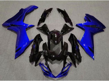 Aftermarket 2011-2020 Gloss Black and Aqua Blue Suzuki GSXR 600-750 Motorcycle Fairings