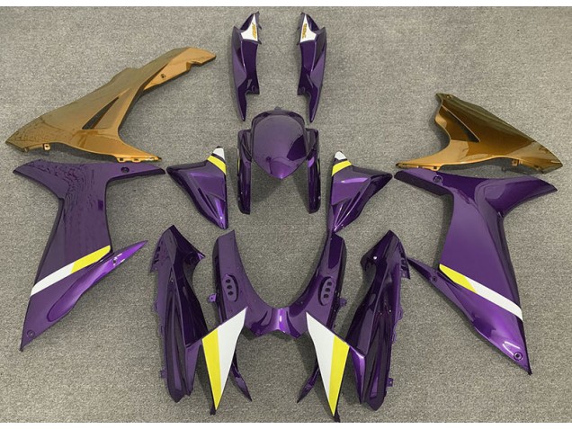 Aftermarket 2011-2020 Gloss Purple and Gold Suzuki GSXR 600-750 Motorcycle Fairings Aftermarket 2011-2020 Gloss Purple and Gold Suzuki GSXR 600-750 Motorcycle Fairings