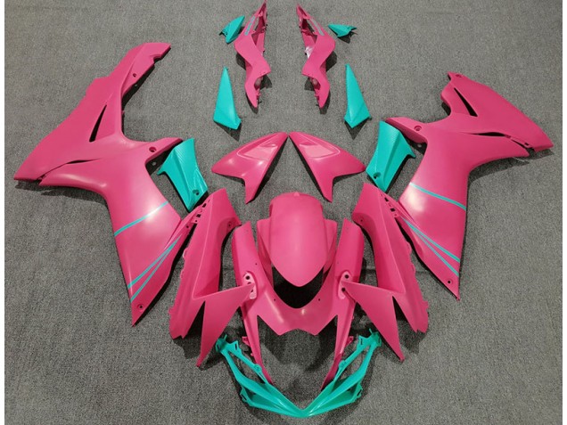 Aftermarket 2011-2020 Matte Hot Pink and Teal Suzuki GSXR 600-750 Motorcycle Fairings Aftermarket 2011-2020 Matte Hot Pink and Teal Suzuki GSXR 600-750 Motorcycle Fairings