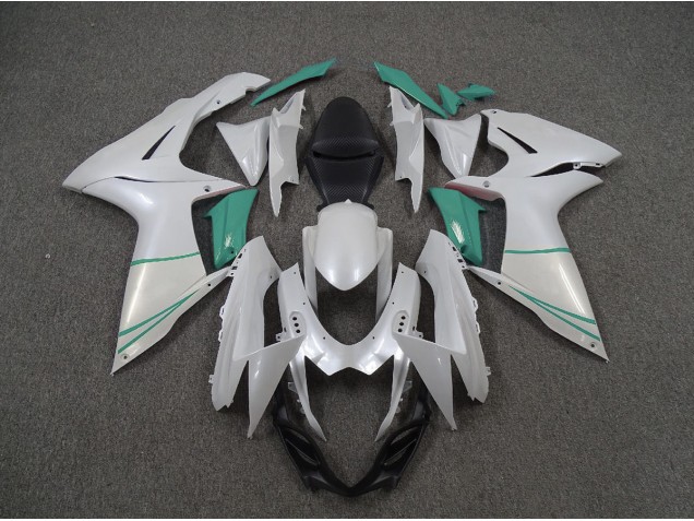 Aftermarket 2011-2020 Pearl White and T Blue Suzuki GSXR 600-750 Motorcycle Fairings Aftermarket 2011-2020 Pearl White and T Blue Suzuki GSXR 600-750 Motorcycle Fairings