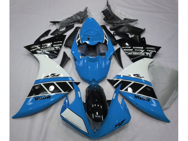 Aftermarket 2012-2014 Gloss Light Blue White and Black Yamaha R1 Motorcycle Fairings Aftermarket 2012-2014 Gloss Light Blue White and Black Yamaha R1 Motorcycle Fairings