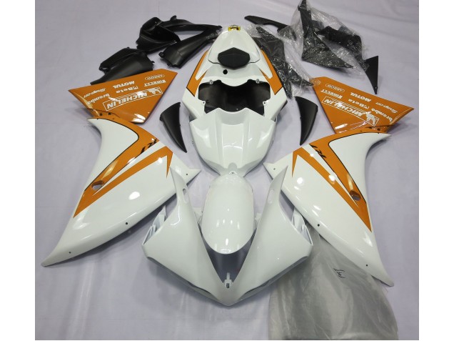 Aftermarket 2012-2014 Gloss White and Orange Yamaha R1 Motorcycle Fairings Aftermarket 2012-2014 Gloss White and Orange Yamaha R1 Motorcycle Fairings