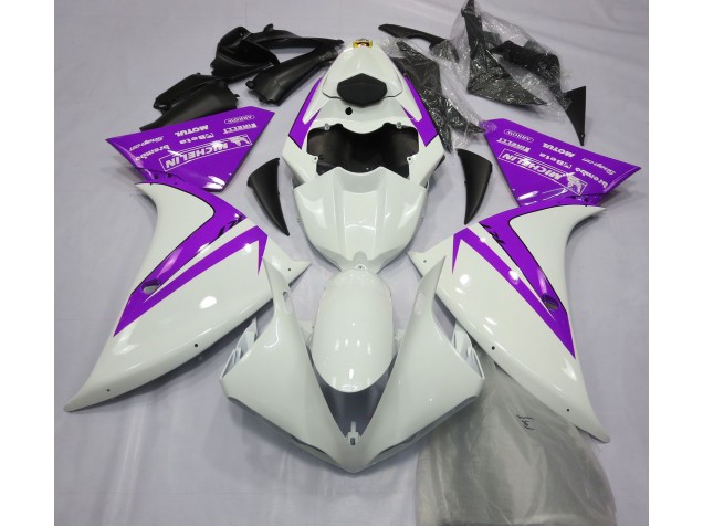 Aftermarket 2012-2014 Gloss White and Purple Yamaha R1 Motorcycle Fairings Aftermarket 2012-2014 Gloss White and Purple Yamaha R1 Motorcycle Fairings