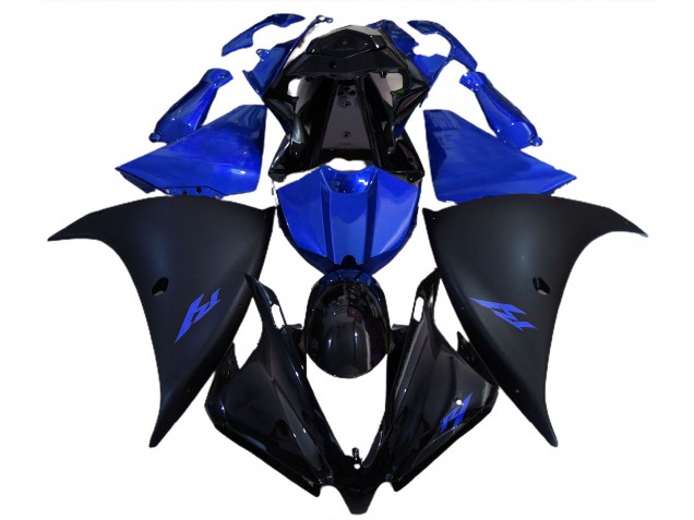 Aftermarket 2012-2014 Matte Black and Blue Yamaha R1 Motorcycle Fairings Aftermarket 2012-2014 Matte Black and Blue Yamaha R1 Motorcycle Fairings