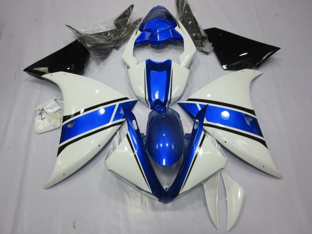 Aftermarket 2012-2014 White and Blue Design Yamaha R1 Motorcycle Fairings Aftermarket 2012-2014 White and Blue Design Yamaha R1 Motorcycle Fairings