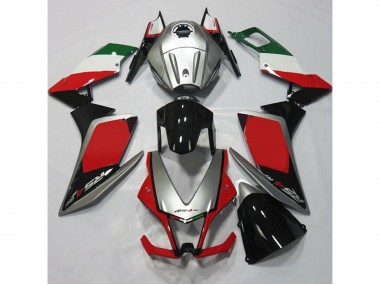 Aftermarket 2012-2015 Silver and Red Aprilia RS4 125 Motorcycle Fairings