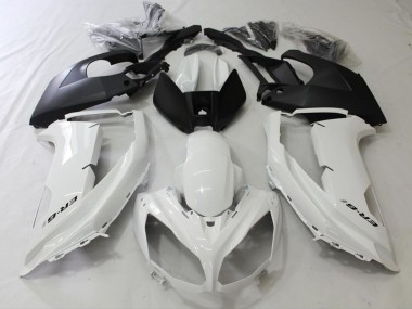 Aftermarket 2012-2016 Black and White Kawasaki Ninja 650R Motorcycle Fairings