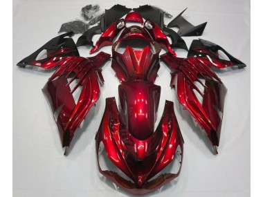 Aftermarket 2012-2019 Fire Red Gloss Kawasaki ZX14R Motorcycle Fairings