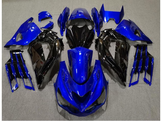 Aftermarket 2012-2019 Gloss Blue and Black Kawasaki ZX14R Motorcycle Fairings Aftermarket 2012-2019 Gloss Blue and Black Kawasaki ZX14R Motorcycle Fairings