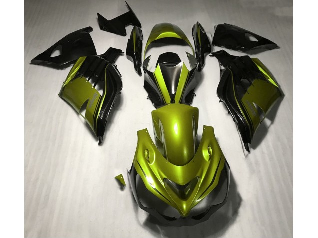 Aftermarket 2012-2019 Gloss Yellow and Black Kawasaki ZX14R Motorcycle Fairings Aftermarket 2012-2019 Gloss Yellow and Black Kawasaki ZX14R Motorcycle Fairings