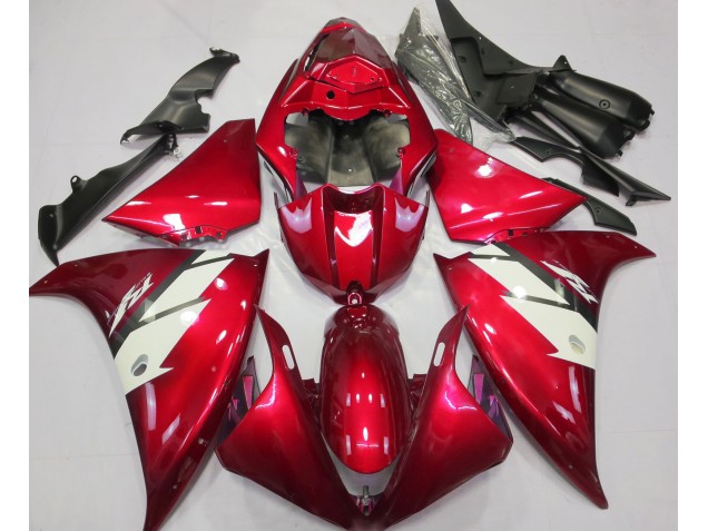 Aftermarket 2013-2014 Gloss Red & White Yamaha R1 Fairings