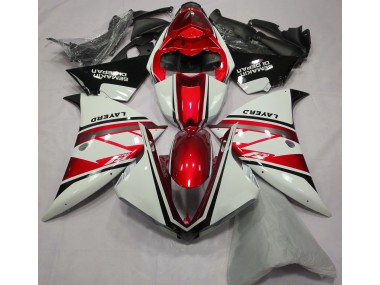 Aftermarket 2013-2014 Gloss White and Red Yamaha R1 Fairings