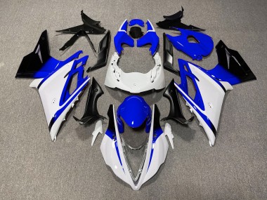 Aftermarket 2013-2016 Gloss White and Blue Triumph Daytona 675 Motorcycle Fairings