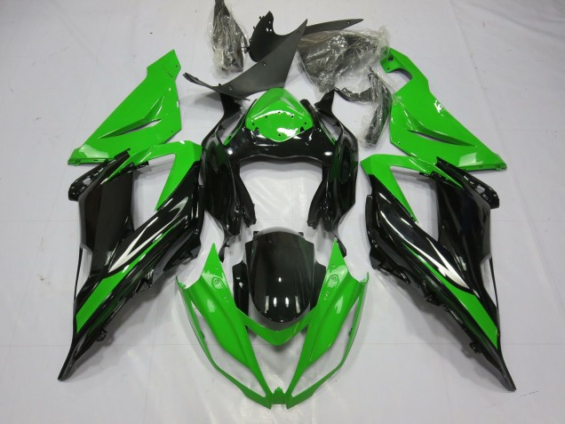 Aftermarket 2013-2018 Black and Green Kawasaki ZX6R Motorcycle Fairings Aftermarket 2013-2018 Black and Green Kawasaki ZX6R Motorcycle Fairings