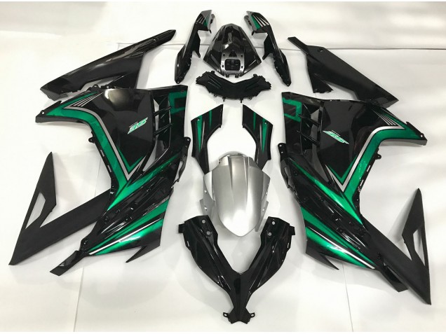 Aftermarket 2013-2018 Gloss Black & Emerald Green Kawasaki Ninja 300 Motorcycle Fairings Aftermarket 2013-2018 Gloss Black & Emerald Green Kawasaki Ninja 300 Motorcycle Fairings
