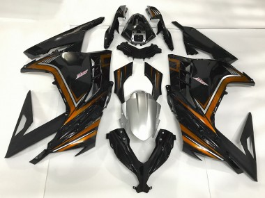 Aftermarket 2013-2018 Gloss Black & Orange Kawasaki Ninja 300 Fairings