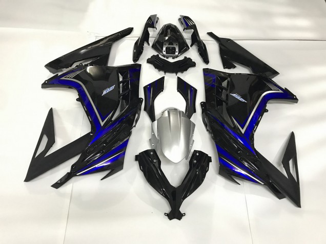 Aftermarket 2013-2018 Gloss Black and Blue Kawasaki Ninja 300 Motorcycle Fairings Aftermarket 2013-2018 Gloss Black and Blue Kawasaki Ninja 300 Motorcycle Fairings