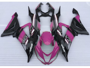 Aftermarket 2013-2018 Gloss Pink and Black Kawasaki ZX6R Motorcycle Fairings