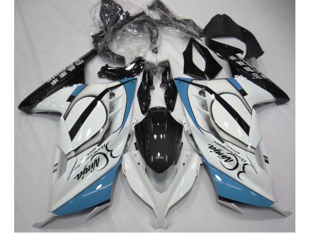 Aftermarket 2013-2018 Gloss White & Light Blue Kawasaki Ninja 300 Motorcycle Fairings Aftermarket 2013-2018 Gloss White & Light Blue Kawasaki Ninja 300 Motorcycle Fairings