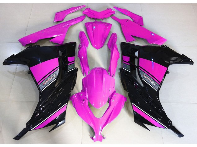 Aftermarket 2013-2018 Hot Pink and Black Kawasaki Ninja 300 Motorcycle Fairings Aftermarket 2013-2018 Hot Pink and Black Kawasaki Ninja 300 Motorcycle Fairings