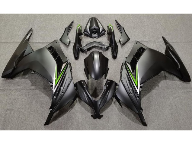 Aftermarket 2013-2018 Matte Black & Green Kawasaki Ninja 300 Motorcycle Fairings Aftermarket 2013-2018 Matte Black & Green Kawasaki Ninja 300 Motorcycle Fairings