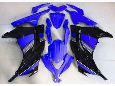 Aftermarket 2013-2018 Midnight Blue and Black Kawasaki Ninja 300 Motorcycle Fairings