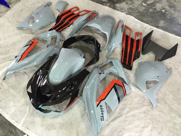 Aftermarket 2013-2018 Nardo and Orange Shaggy Kawasaki ZX6R Motorcycle Fairings Aftermarket 2013-2018 Nardo and Orange Shaggy Kawasaki ZX6R Motorcycle Fairings