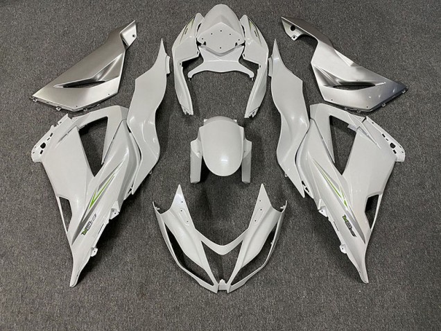 Aftermarket 2013-2018 Pearl White Kawasaki ZX6R Motorcycle Fairings Aftermarket 2013-2018 Pearl White Kawasaki ZX6R Motorcycle Fairings