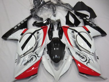 Aftermarket 2013-2018 Red and White Kawasaki Ninja 300 Motorcycle Fairings
