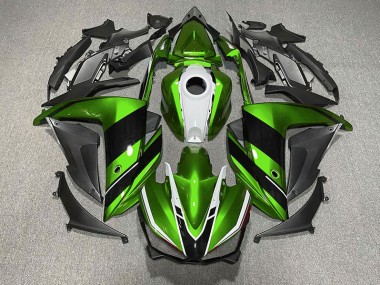 Aftermarket 2015-2018 Green Black and White Yamaha R3 Motorcycle Fairings