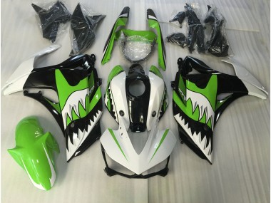 Aftermarket 2015-2018 Lime Green and White Shark Yamaha R3 Fairings