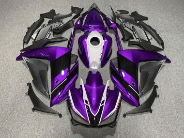 Aftermarket 2015-2018 Purple Black and White Yamaha R3 Motorcycle Fairings