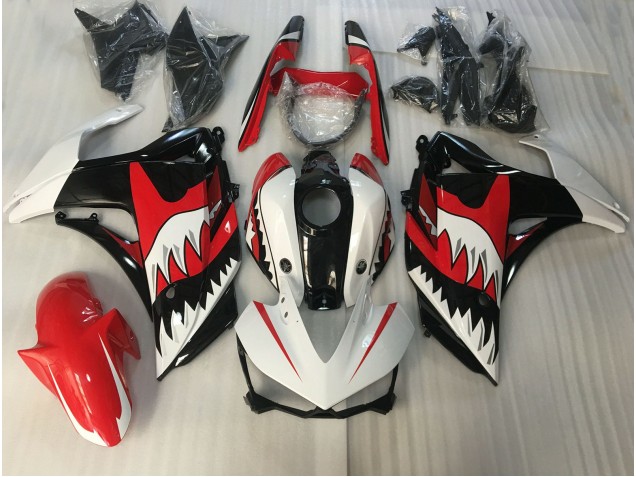Aftermarket 2015-2018 Red and White Shark Yamaha R3 Motorcycle Fairings Aftermarket 2015-2018 Red and White Shark Yamaha R3 Motorcycle Fairings