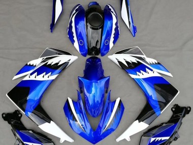 Aftermarket 2015-2018 White Blue and Black Shark Yamaha R3 Motorcycle Fairings