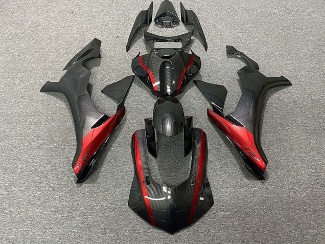 Aftermarket 2015-2019 Carbon Fiber Style & Red Yamaha R1 Motorcycle Fairings Aftermarket 2015-2019 Carbon Fiber Style & Red Yamaha R1 Motorcycle Fairings