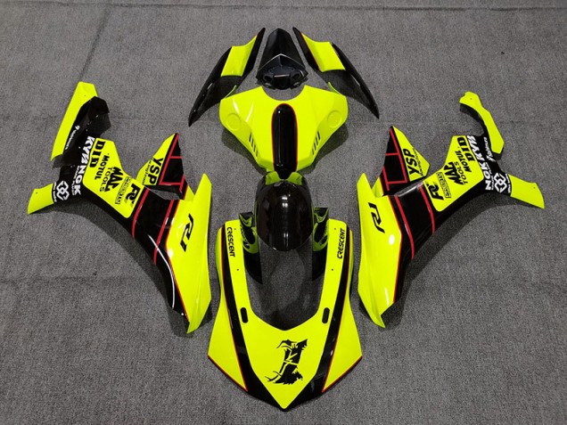 Aftermarket 2015-2019 Floro Yellow and Black Yamaha R1 Motorcycle Fairings Aftermarket 2015-2019 Floro Yellow and Black Yamaha R1 Motorcycle Fairings