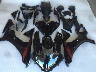 Aftermarket 2015-2019 Gloss Black with Red Logo Yamaha R1 Motorcycle Fairings