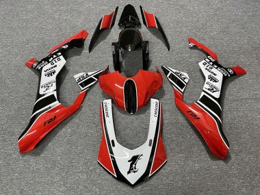 Aftermarket 2015-2019 Gloss Red & White Yamaha R1 Fairings