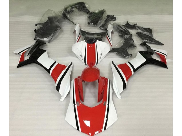 Aftermarket 2015-2019 Gloss White Red and Black Yamaha R1 Motorcycle Fairings Aftermarket 2015-2019 Gloss White Red and Black Yamaha R1 Motorcycle Fairings