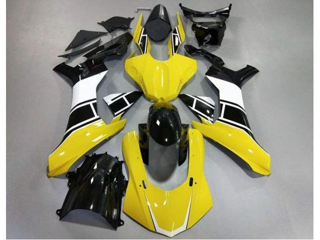 Aftermarket 2015-2019 Gloss Yellow White and Black Yamaha R1 Motorcycle Fairings Aftermarket 2015-2019 Gloss Yellow White and Black Yamaha R1 Motorcycle Fairings